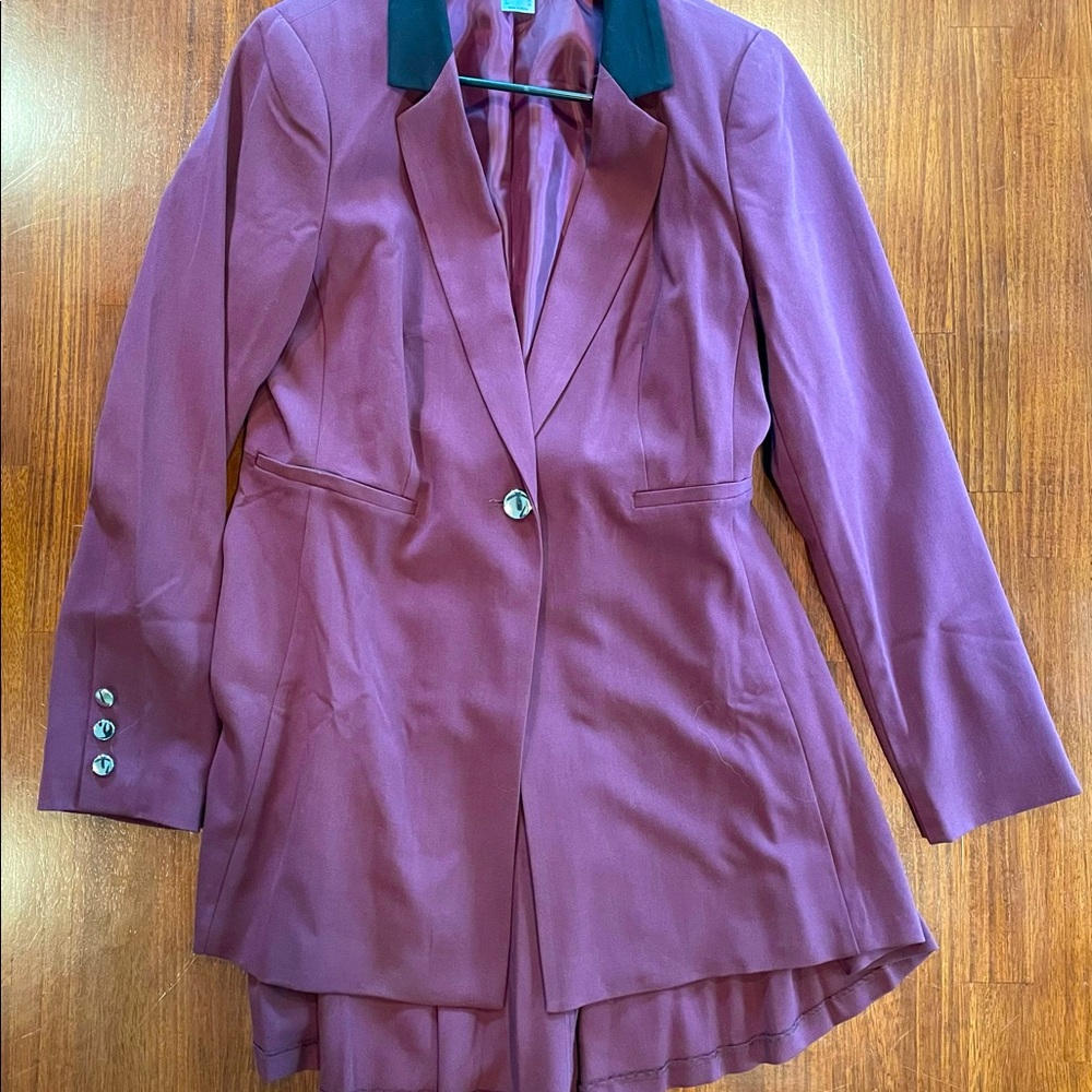 Long Ruffle Back Blazer